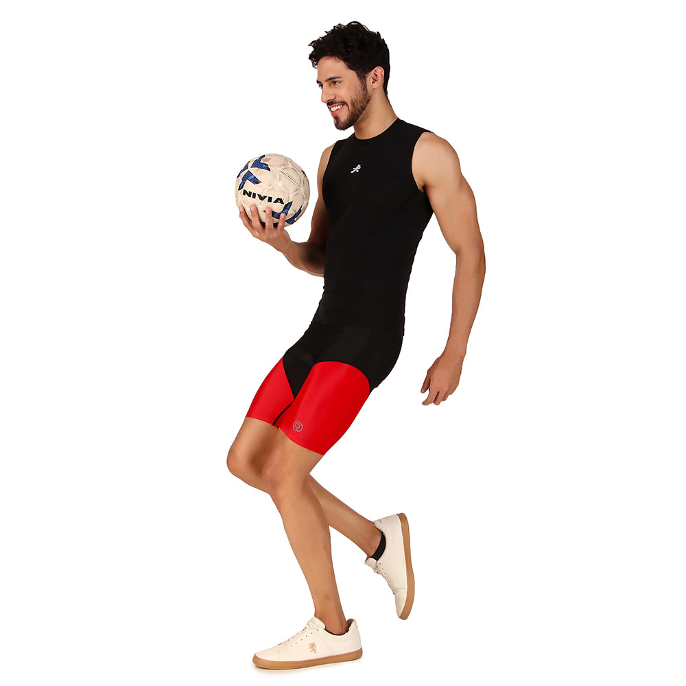 15 - Redesign Nylon Compression Cut Sleeve Tshirt,  Black  Large 