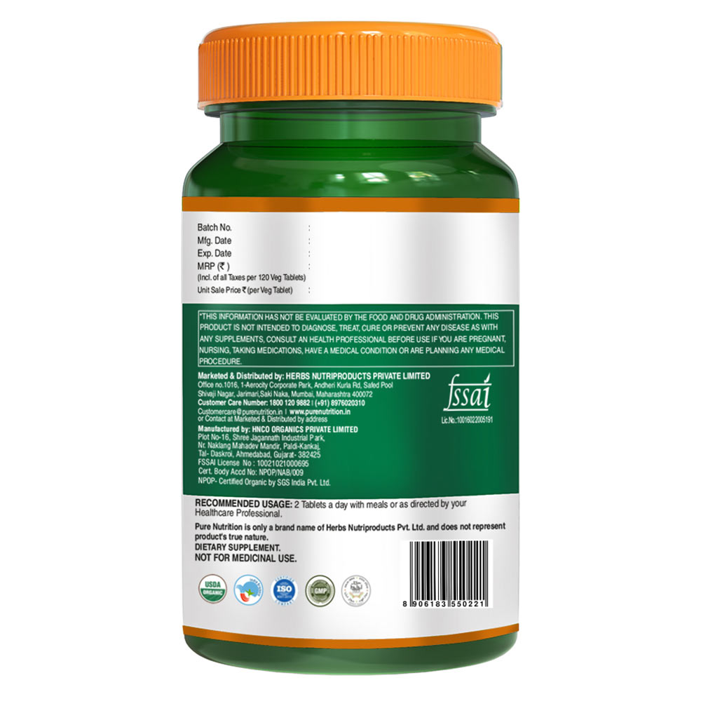 4 - Pure Nutrition Organic Triphala,  120 tablet(s) 