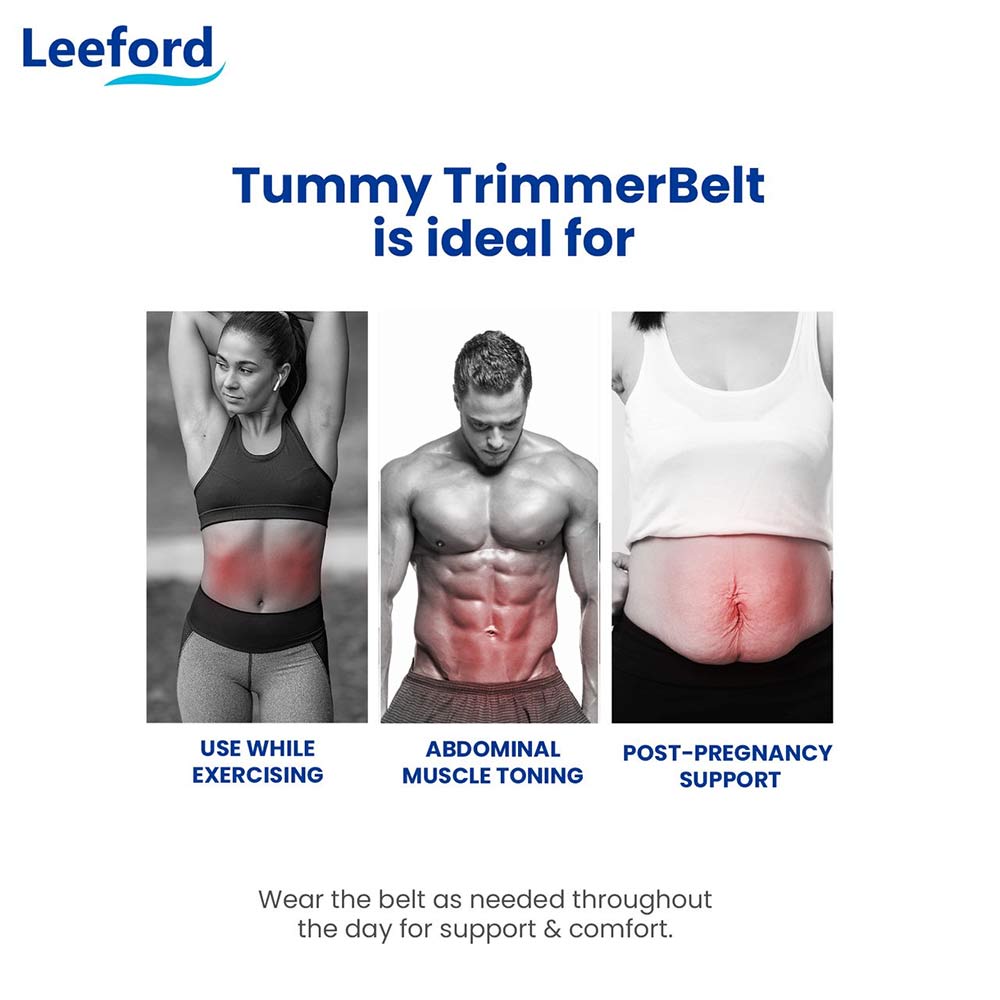5 - Leeford Tummy Trimmer Belt,  Grey  Small 