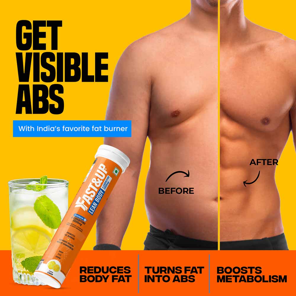 8 - Fast & Up Lean Body with L-Carnitine 2000mg,  20 tablet(s)  Lemon (Pack of 2) 