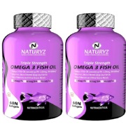 Naturyz Triple Strength Omega 3 Fish Oil- 120 softgels
