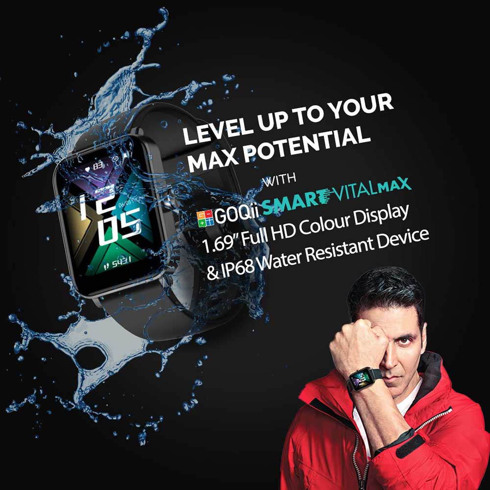 4 - GOQii Smart Vital MAX SpO2,  Black 