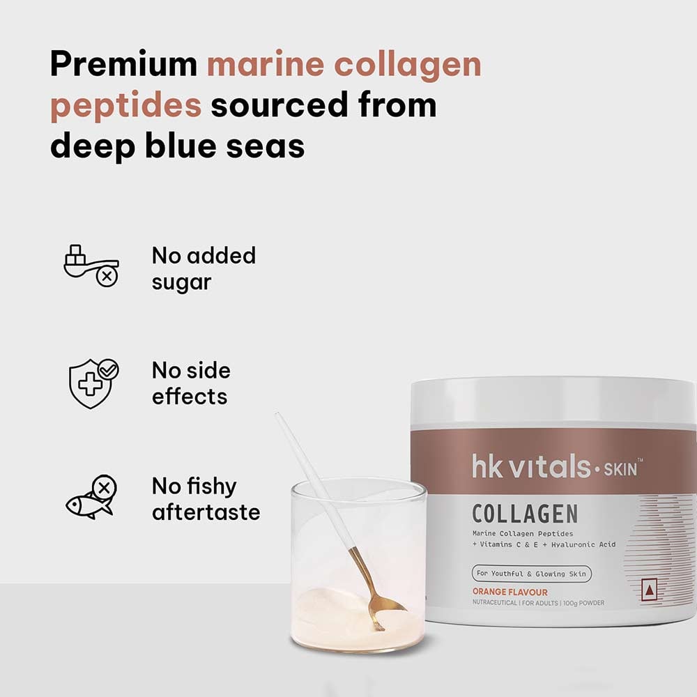 HealthKart HK Vitals Skin Radiance Collagen 100 g Orange - Pack of 2