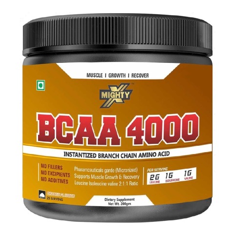 1 - MightyX BCAA 4000,  0.44 lb  Orange 