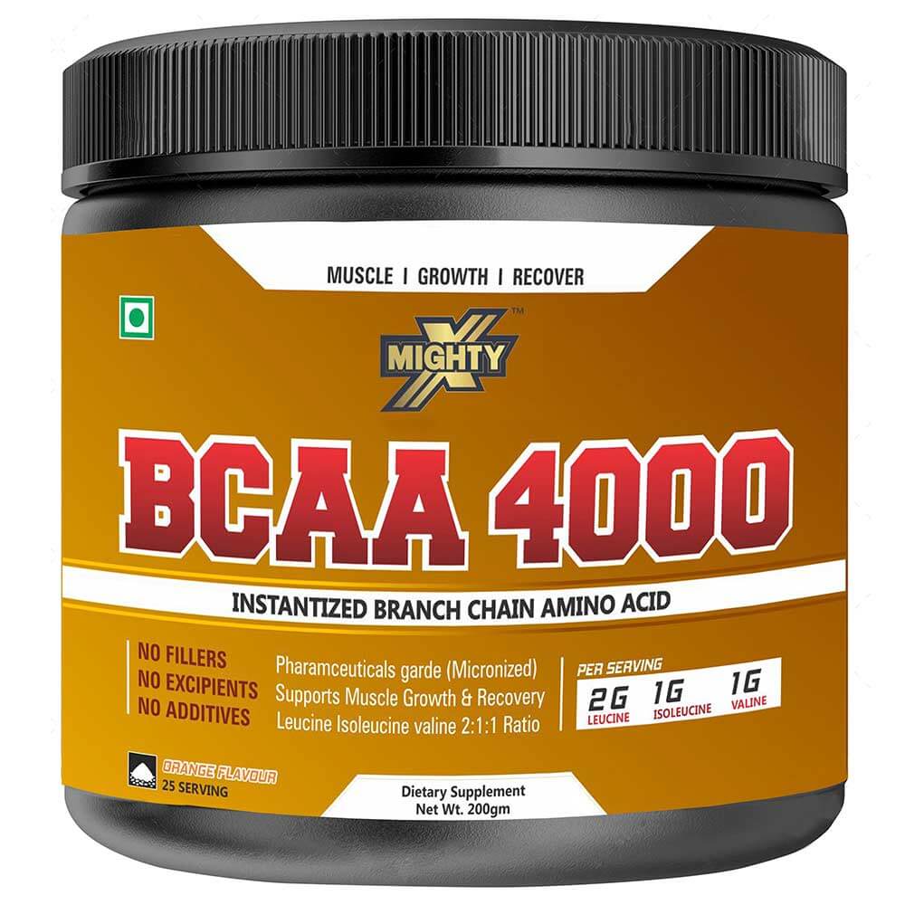 1 - MightyX BCAA 4000,  0.44 lb  Orange 