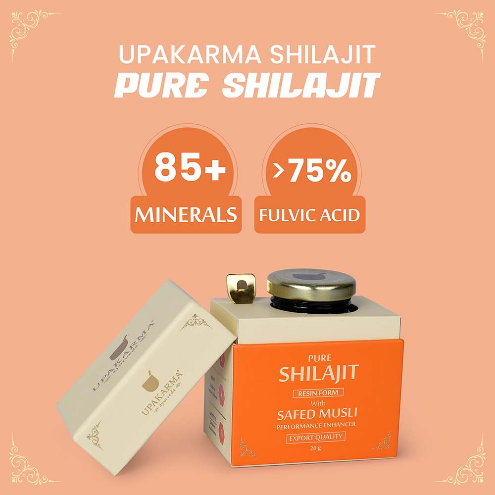 8 - Upakarma Ayurveda Pure Shilajit Resin Form with Safed Musli,  20 g 