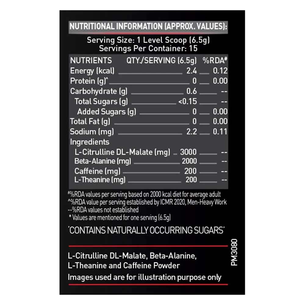 MuscleBlaze PRE Workout 200 Xtreme 100 g Fruit Punch and HK Vitals Multivitamin with Multimineral,Taurine & Ginseng Extract 60 Tabs Combo