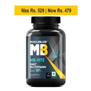 MuscleBlaze MB-VITE Daily Multivitamin, for Enhanced Energy, Stamina & Gut Health, 60 tablet(s)