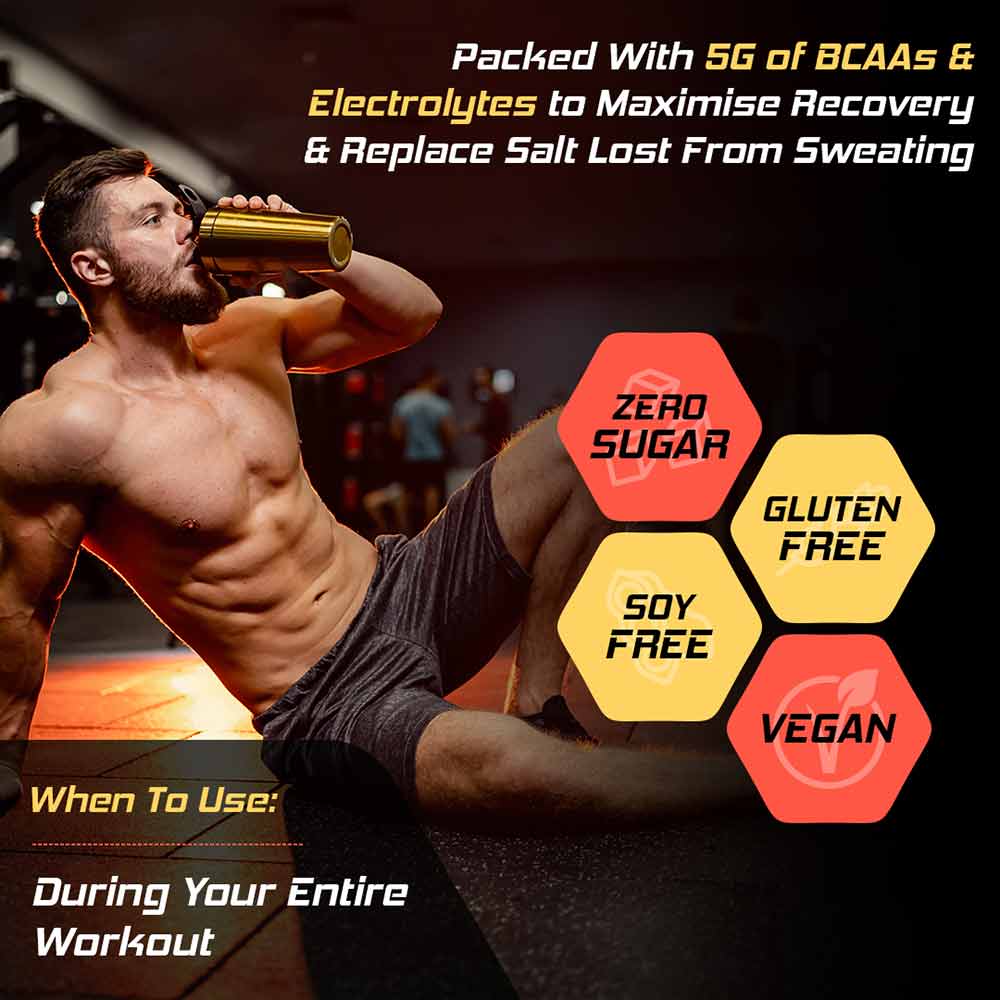 8 - Naturyz Instantized BCAA 5000 PRO,  0.55 lb  25 Servings  Mango Orange Mix 