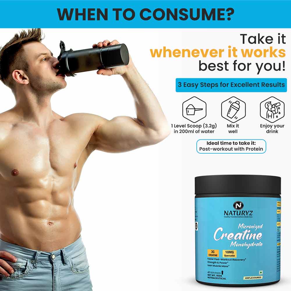 7 - Naturyz Micronized Creatine Monohydrate,  Unflavoured  0.33 lb 