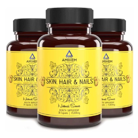 1 - Amihem Grape Seed Extract (Pack of 3),  30 capsules 