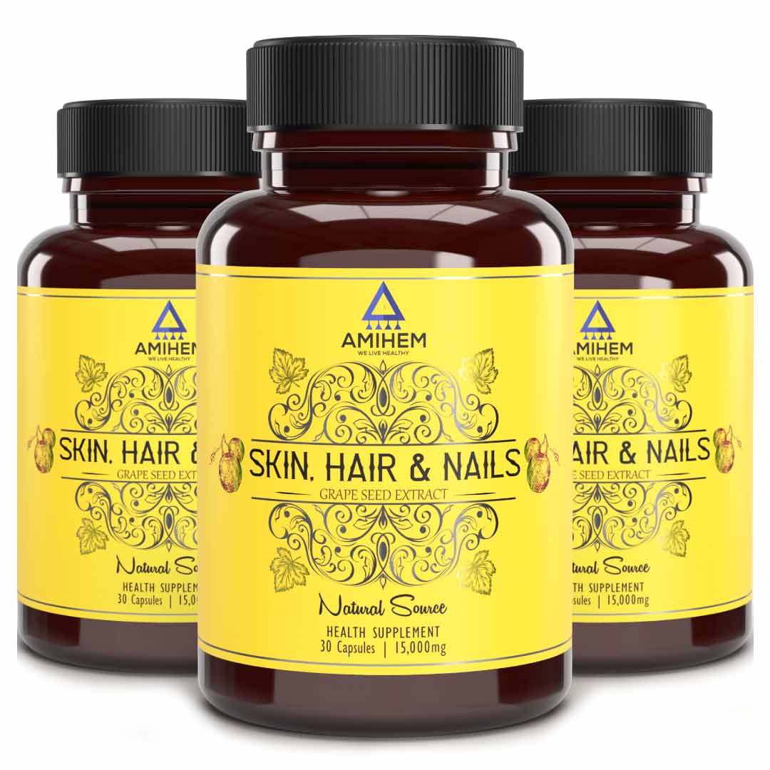 1 - Amihem Grape Seed Extract (Pack of 3),  30 capsules 