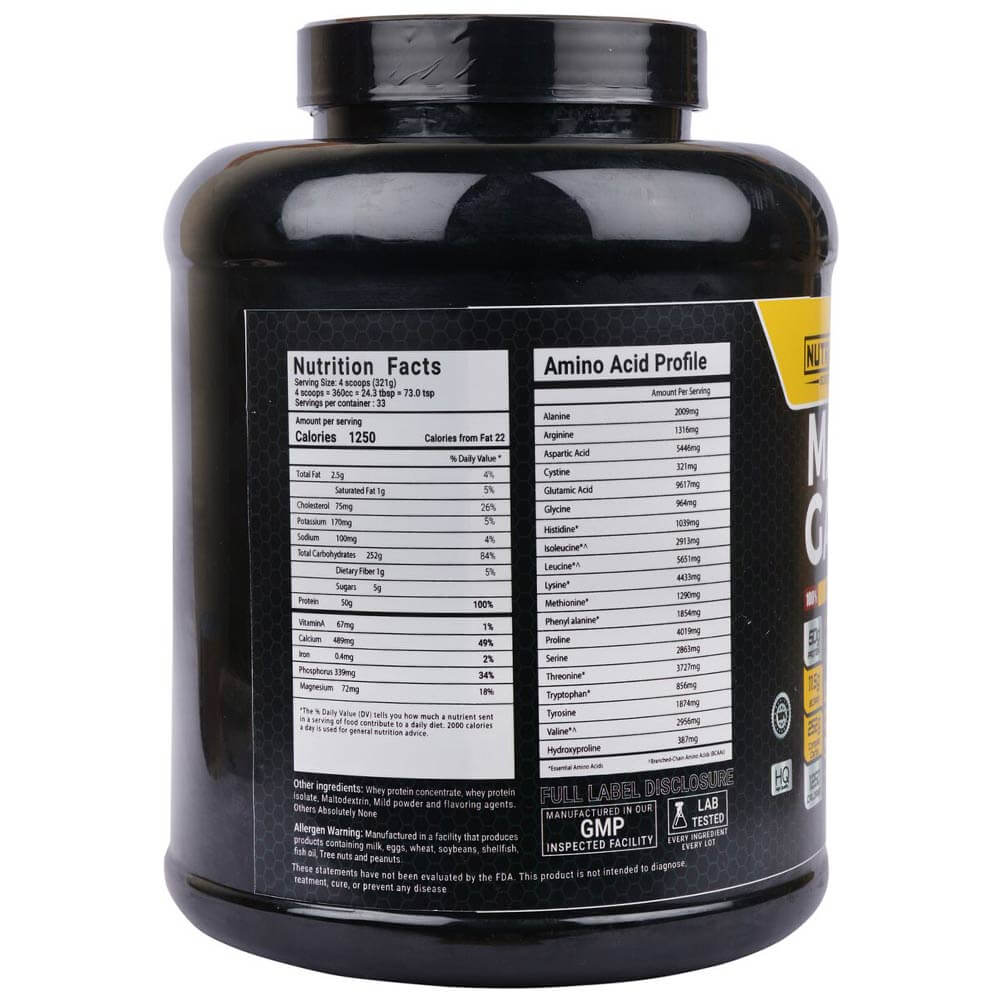 supplement - Nutracology Mass Gainer,  6.6 lb  Triple Chocolate 