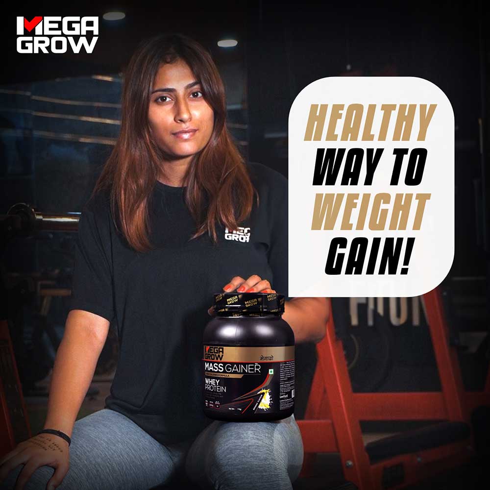 1 - Megagrow Mass Gainer,  2.2 lb  Banana 