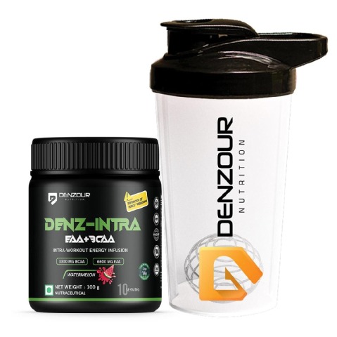 1 - Denzour Nutrition Denz-Intra BCAA+EAA, Watermelon (with 500ml Shaker) 0.22 lb 10 Servings