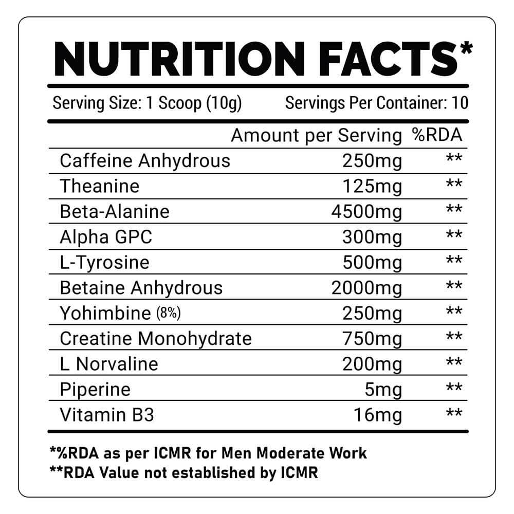 2 - Denzour Nutrition Bee Hp Pre-Workout,  0.22 lb  Blueberry (with 500ml Shaker) 
