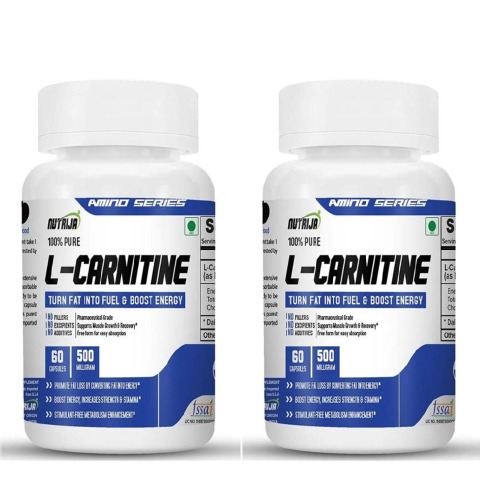1 - NutriJa L-Carnitine,  60 capsules  Unflavoured (Pack of 2) 