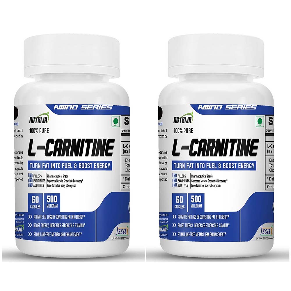 1 - NutriJa L-Carnitine,  60 capsules  Unflavoured (Pack of 2) 