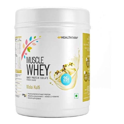 1 - Healthfarm Muscle Whey,  1.1 lb  Malai kulfi 