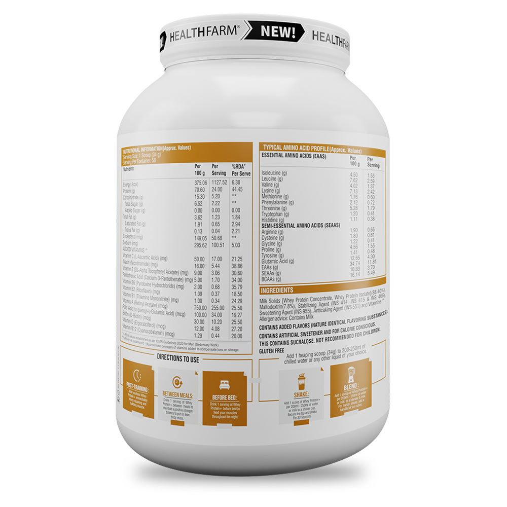 4 - Healthfarm Whey Protein Plus,  4.4 lb  Vanilla Oatmeal Cookie 