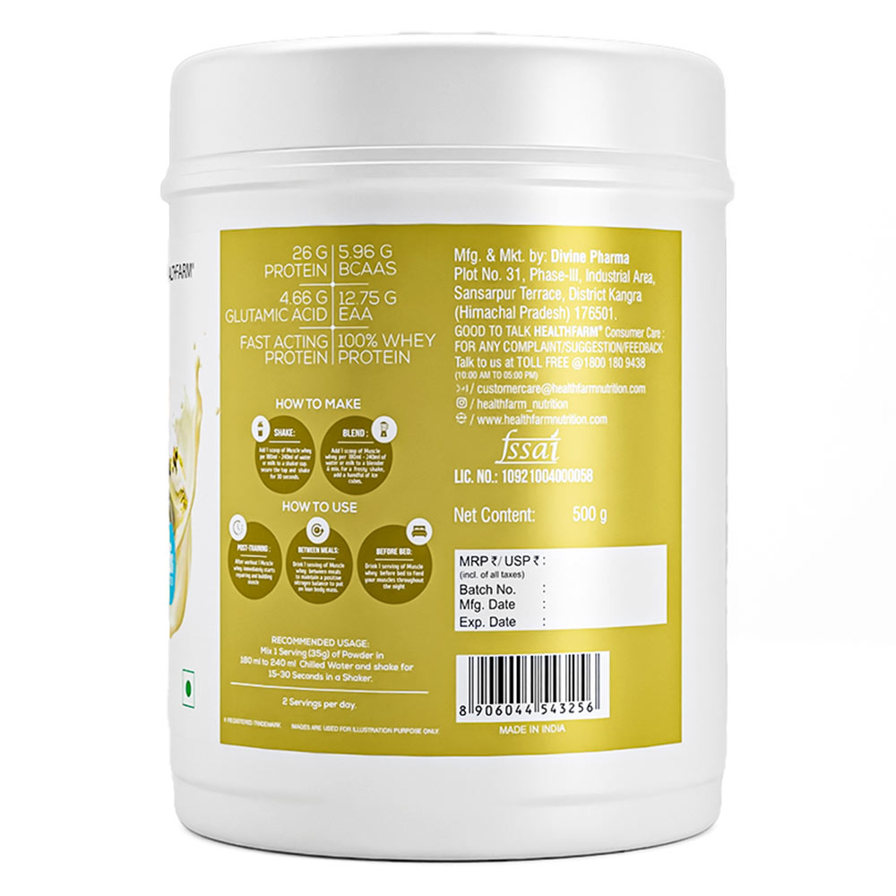 4 - Healthfarm Muscle Whey,  1.1 lb  Malai kulfi 