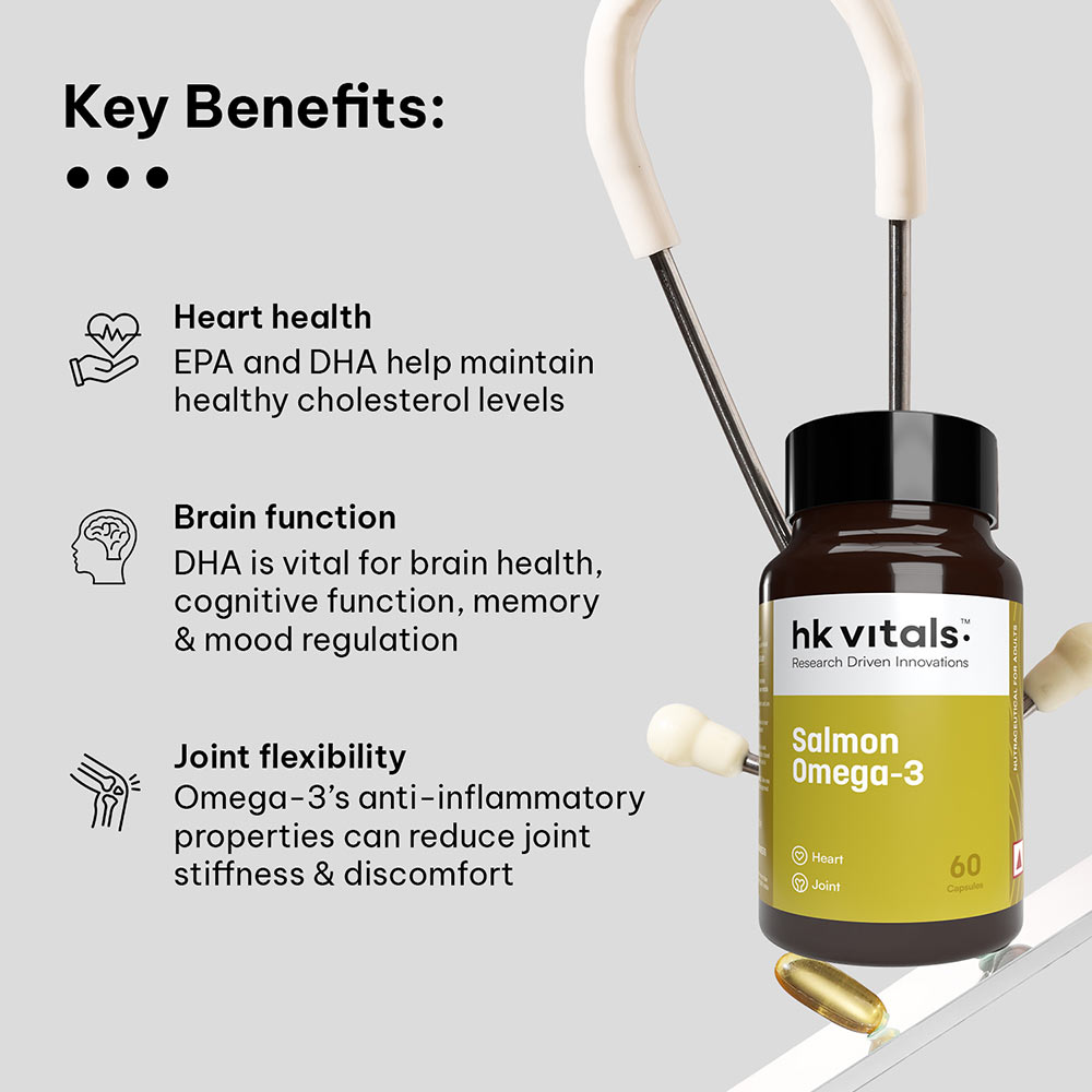 4 - HK Vitals Advanced Omega-3 with 360mg EPA & 240mg DHA,  60 capsules 