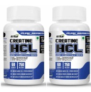 NutriJa Creatine HCL 750mg- Unflavoured (Pack of 2) 60 capsules