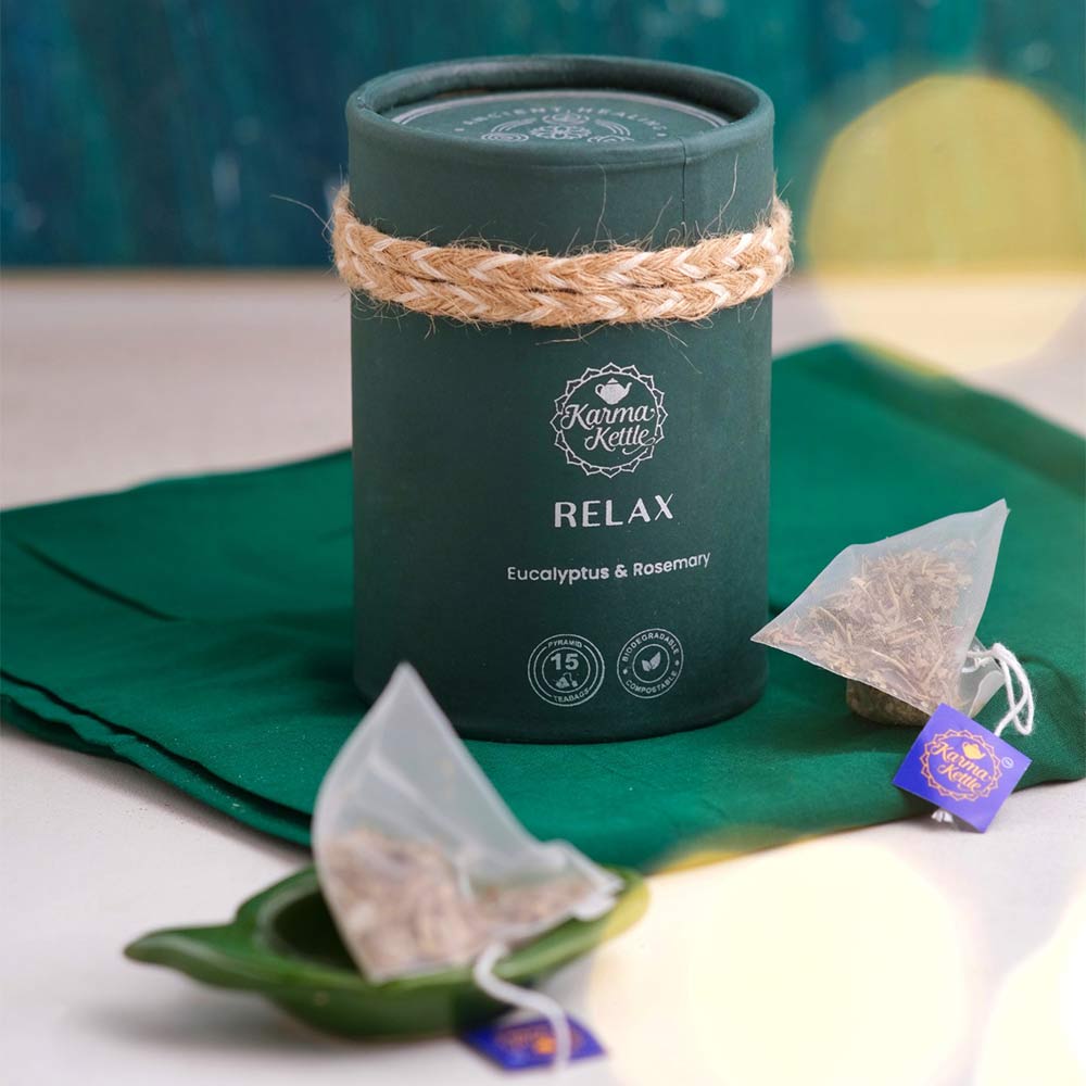 4 - Karma Kettle Relax Eucalyptus & Rosemary Tea,  Natural  15 Tea Bag(s) 