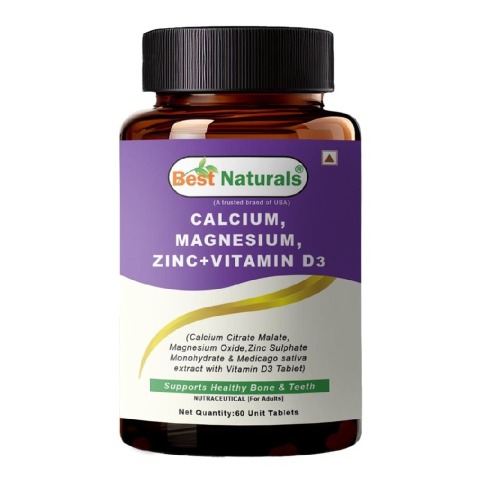 1 - Best Naturals Calcium, Magnesium, Zinc + Vitamin D3,  60 tablet(s)  Unflavoured 
