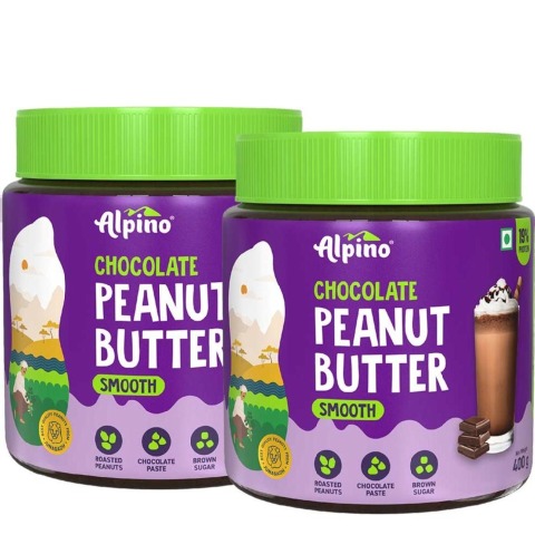 1 - Alpino Peanut Butter (Pack of 2),  400 g  Chocolate Smooth 