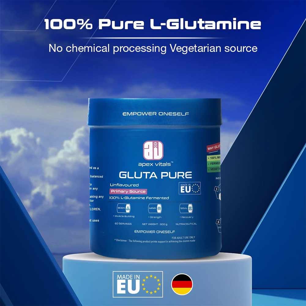 3 - Apex Vitals Gluta Pure,  0.66 lb  Unflavoured 