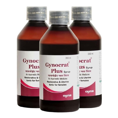 1 - Cratus Gynocrat Plus Syrup,  200 ml  Unflavoured (Pack of 3) 