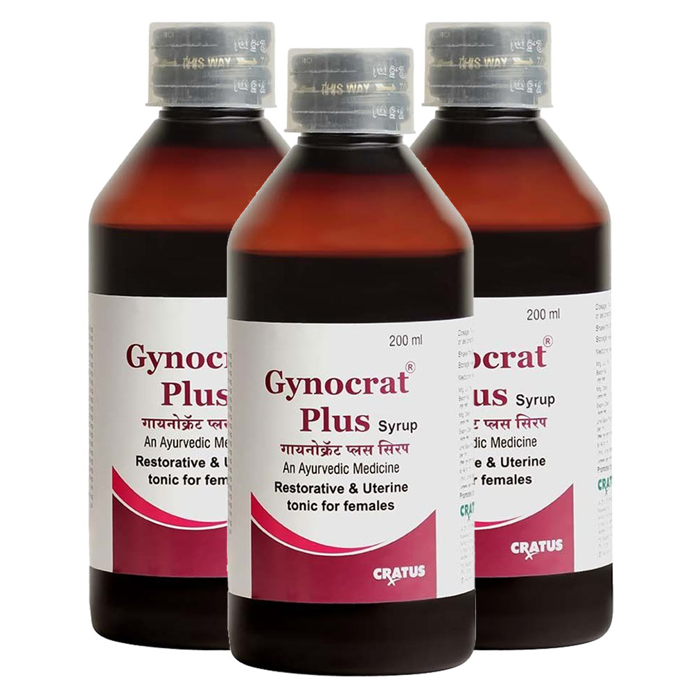 1 - Cratus Gynocrat Plus Syrup,  200 ml  Unflavoured (Pack of 3) 