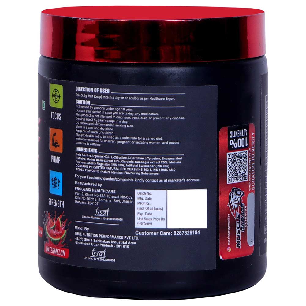 3 - Muscle Garage Race Horse Pre Workout,  0.33 lb  Watermelon 