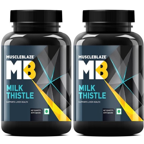 MuscleBlaze Milk Thistle 60 capsules Unflavoured - Pack of 2