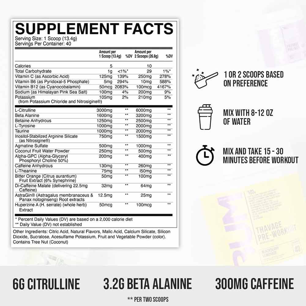 2 - RAW CBUM Thavage Pre-Workout,  1.14 lb  Peach Bum 