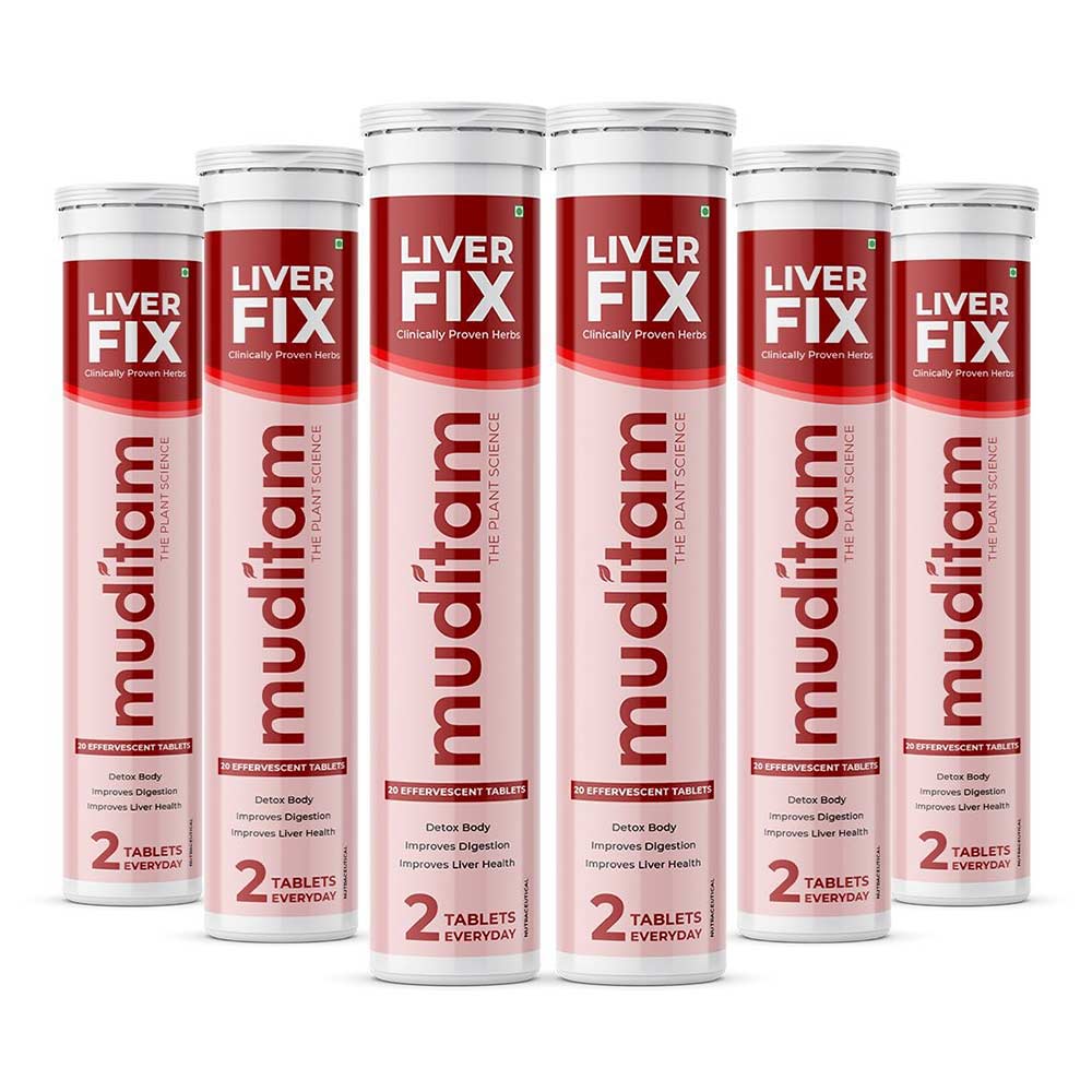 Muditam Liver Fix (Pack of 6), 20 tablet(s)