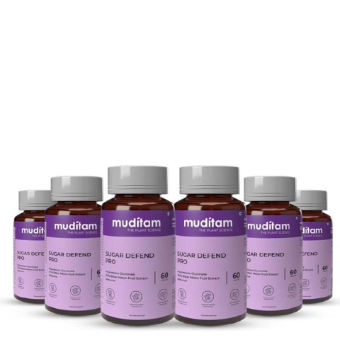 1 - Muditam Sugar Defend Pro, Unflavoured (Pack of 6) 60 tablet(s)