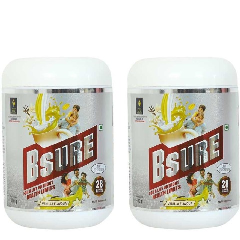 1 - British Life Sciences Bsure, 400 g Vanilla (Pack of 2)
