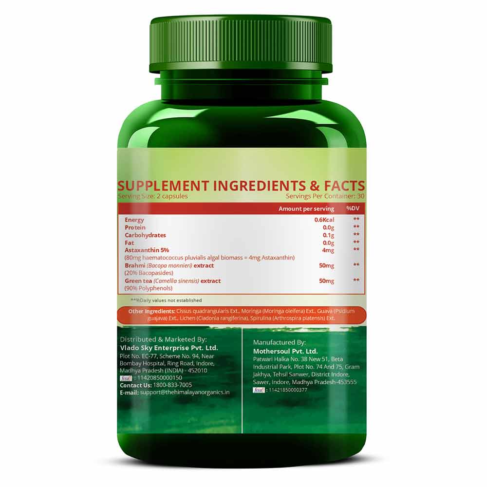 3 - Himalayan Organics Naturally Sourced Astaxanthin 4mg,  60 veggie capsule(s) 