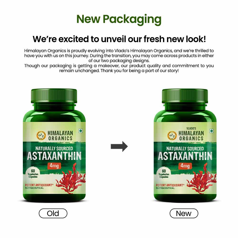 2 - Himalayan Organics Naturally Sourced Astaxanthin 4mg,  60 veggie capsule(s) 