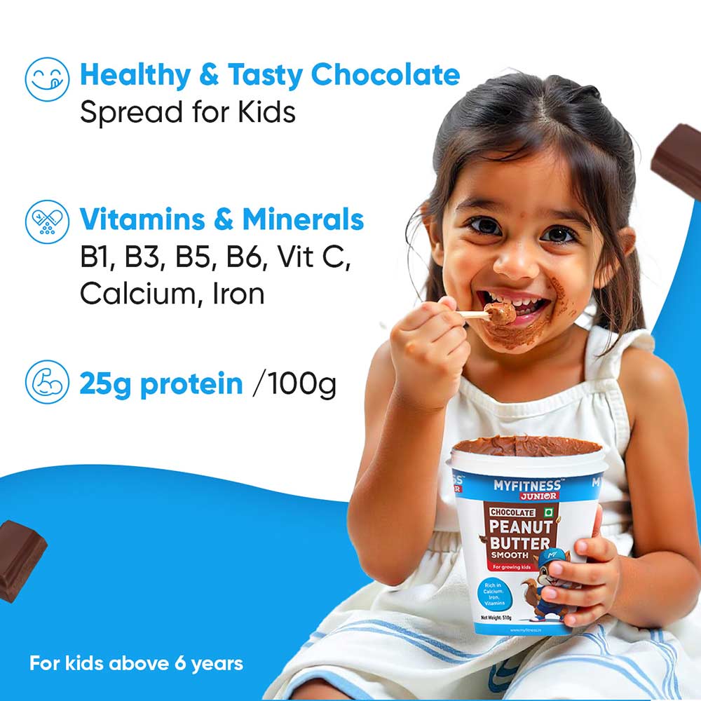 4 - Myfitness Chocolate Peanut Butter Junior,  510 g  Smooth 