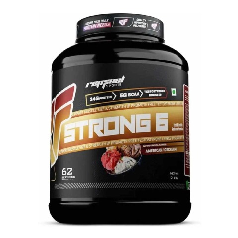 1 - Repfuel Sports Strong 6 Protein,  4.4 lb  American Ice Cream 