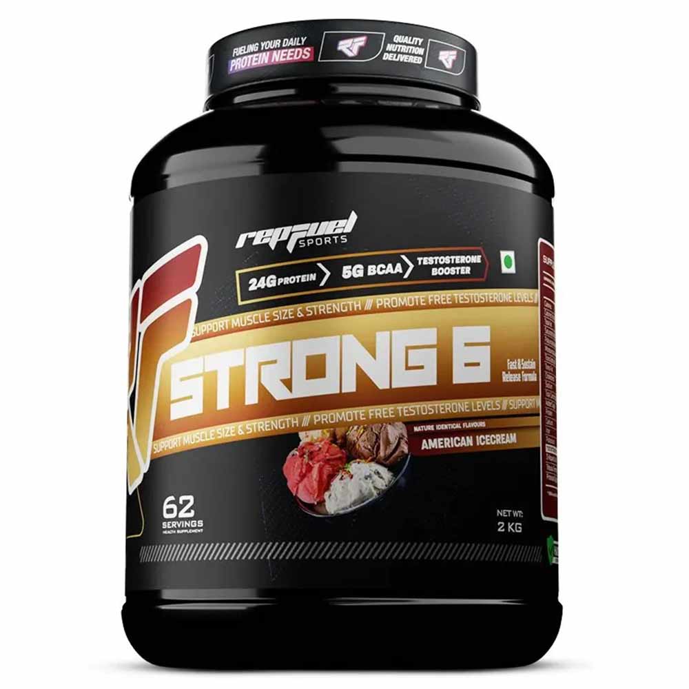 1 - Repfuel Sports Strong 6 Protein,  4.4 lb  American Ice Cream 