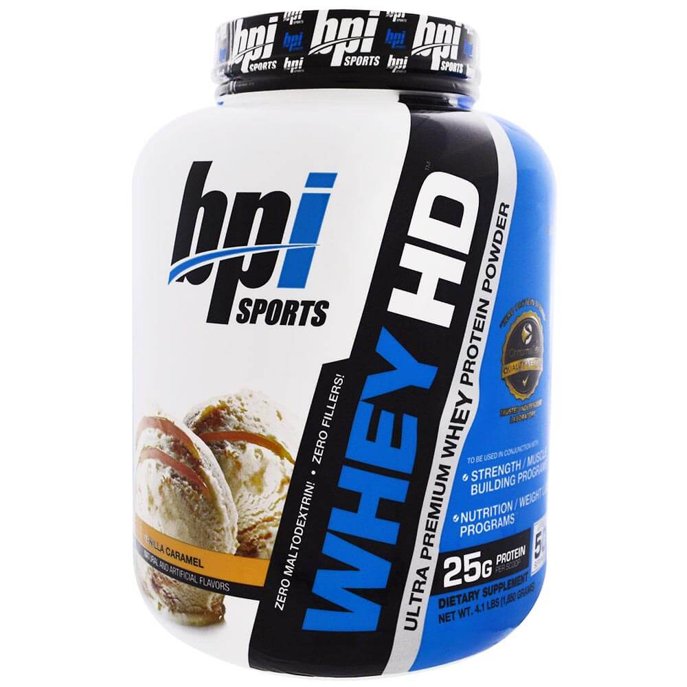 BPI Sports Whey-HD Ultra Premium,  4.1 lb  Vanilla Caramel 
