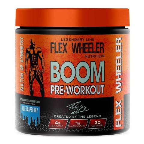 1 - Flex Wheeler Nutrition Boom Pre Workout,  0.50 lb  Blue Raspberry 