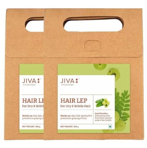 1 - Jiva Ayurveda Hair Lep,  100 g  for Dry & Brittle Hair (Pack of 2) 