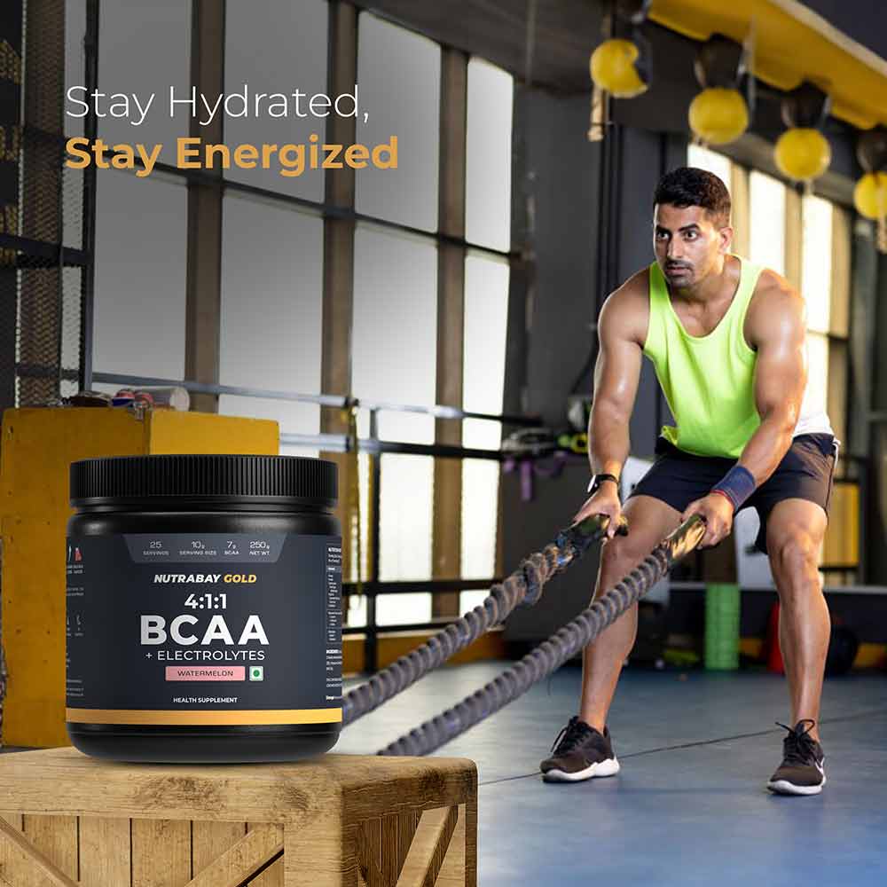 3 - Nutrabay Gold 4:1:1 BCAA Amino Acid,  0.55 lb  25 Servings  Watermelon 