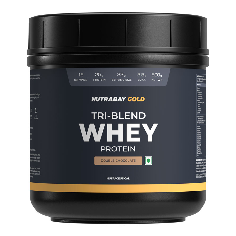 1 - Nutrabay Gold Tri-Blend Whey Protein,  1.1 lb  Rich Chocolate Creme 