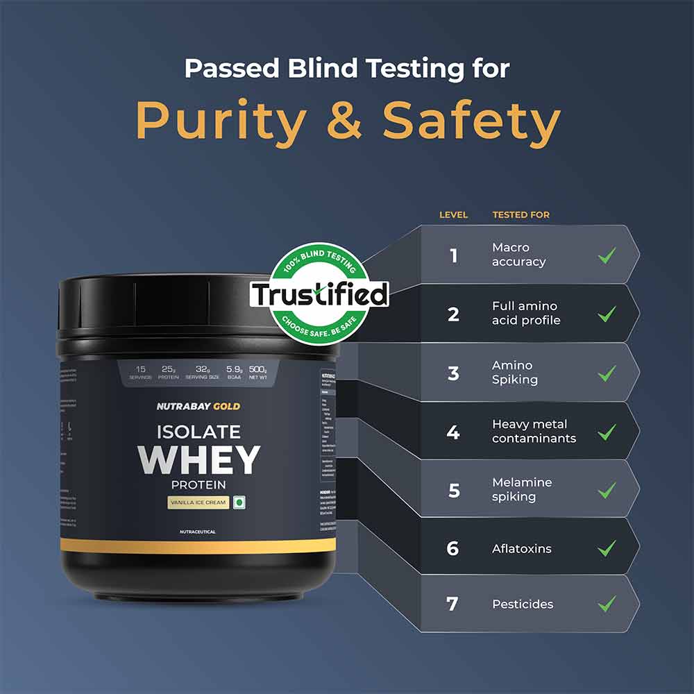 3 - Nutrabay Gold Isolate Whey Protein,  1.1 lb  Vanilla Ice Cream 